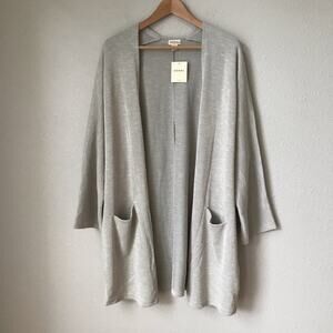 Donni Ribbed Sweater Sandwash Cardigan